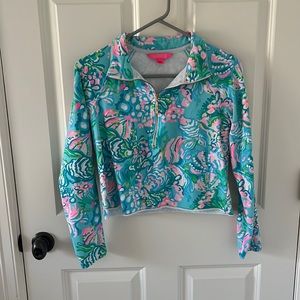 Lilly Pulitzer Women's cropped pop over top (size: small)